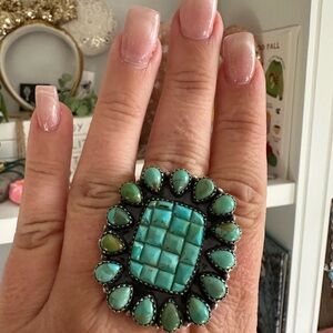 Cobblestone Authentic Turquoise Statement Ring